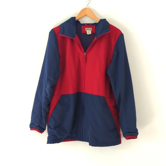 Duluth Trading Co Jackets & Blazers - Duluth Trading Co. Colorblock Windbreaker Light Weight Jacket Red & Navy Large